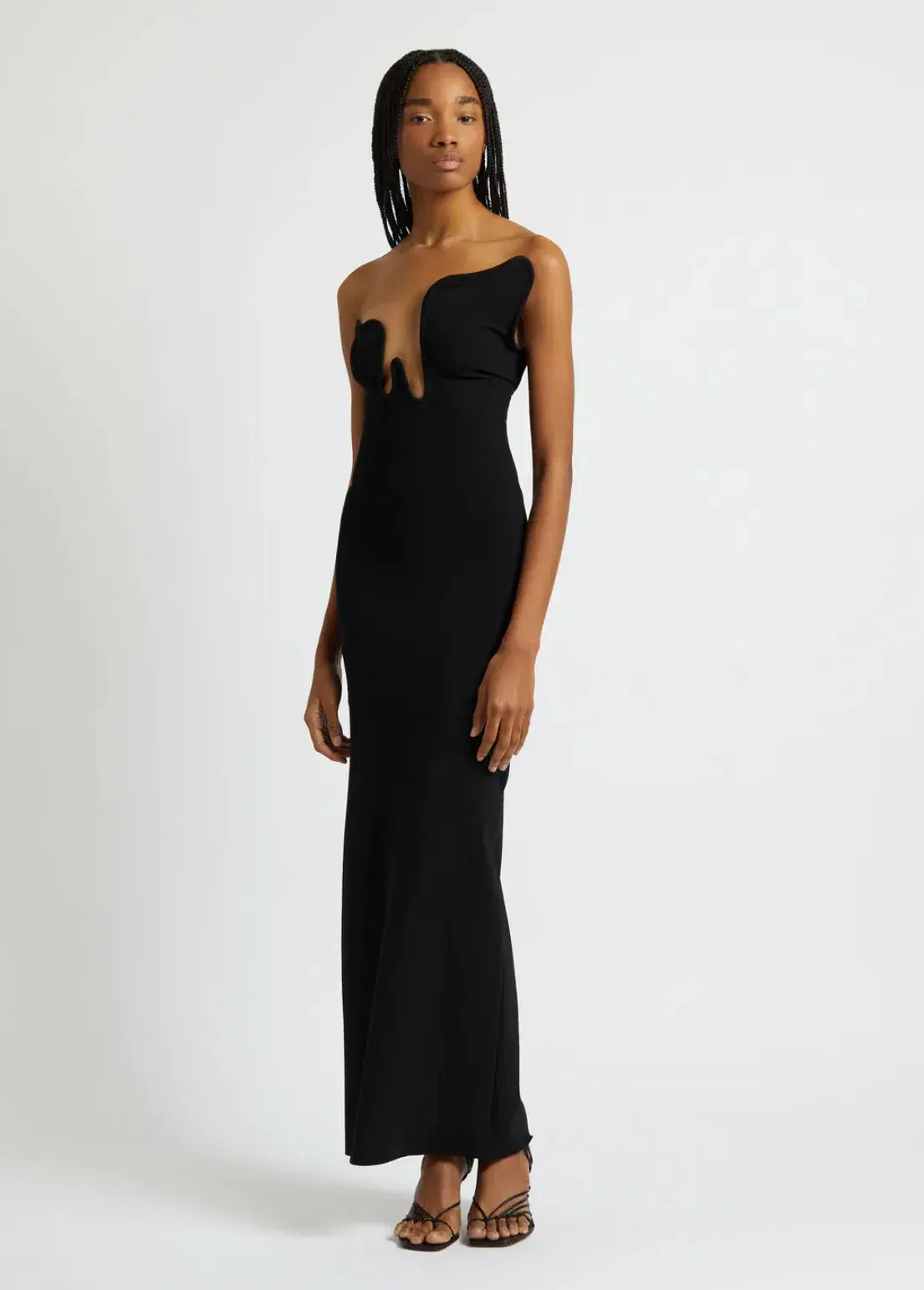 Christopher Esber Salacia Wire Column Strapless Dress Black Size XXS / AU 4 - Image 6