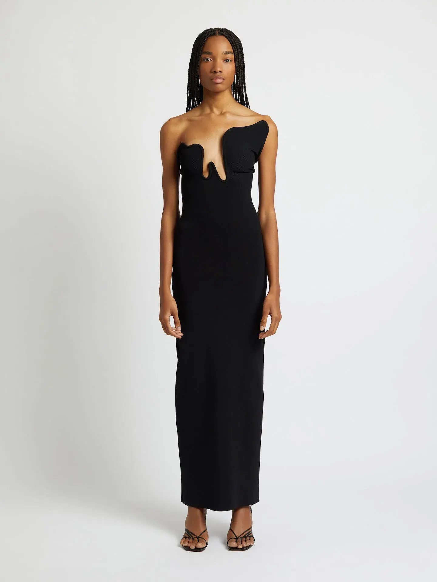 Christopher Esber Salacia Wire Column Strapless Dress Black Size XXS / AU 4 - Image 1