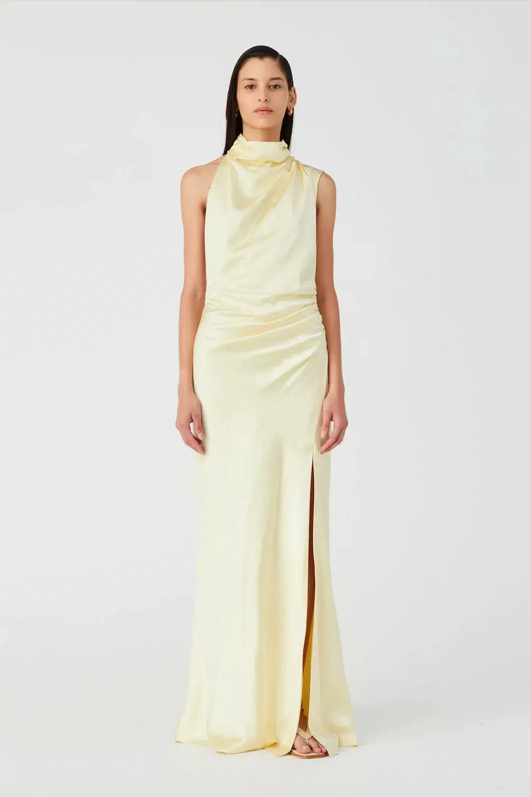 Misha Constantina Gown in Soft Gold Size 6 - Image 1