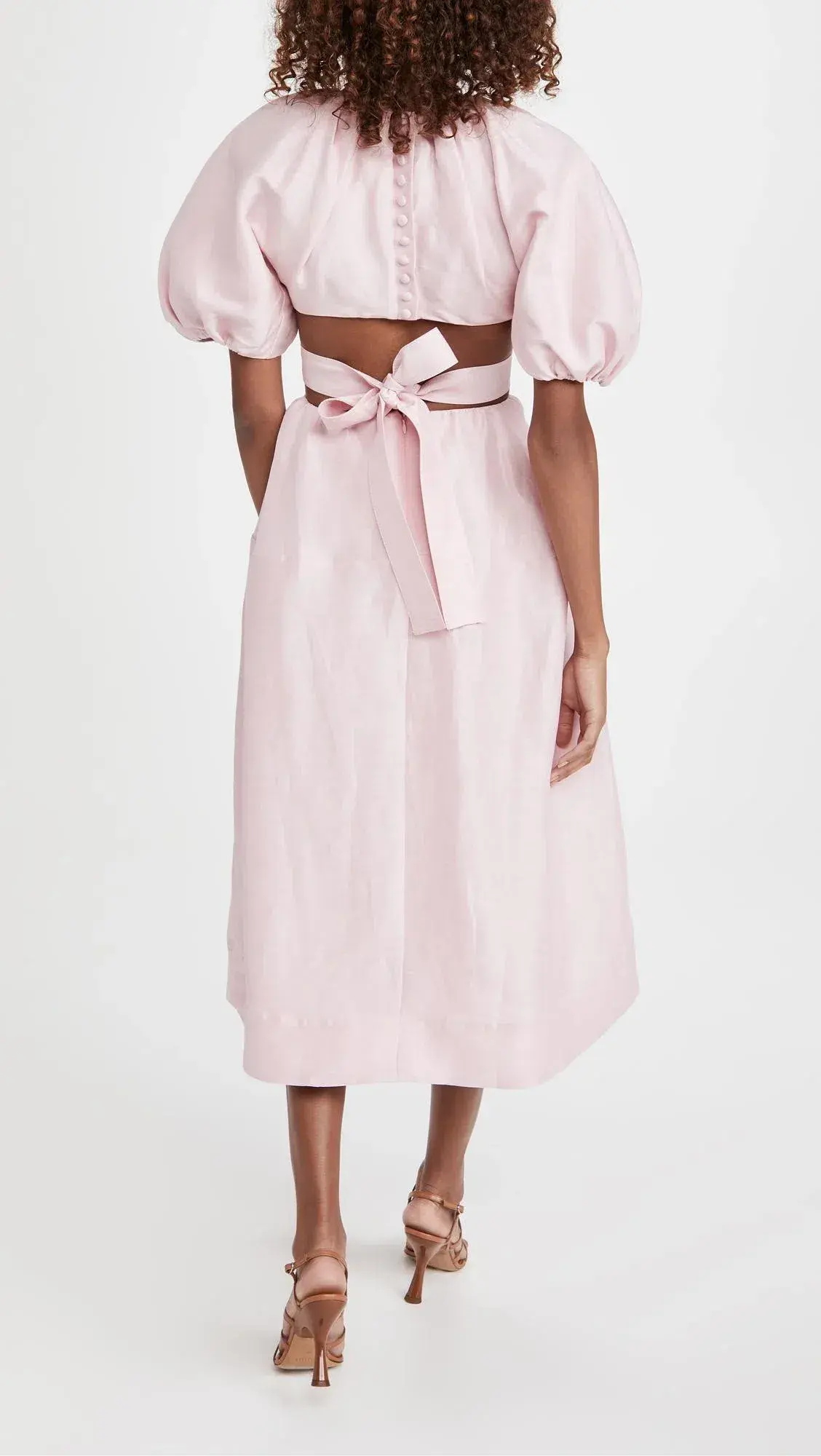 Aje Mimosa Cutout Midi Dress Pink Size 4 - Image 2