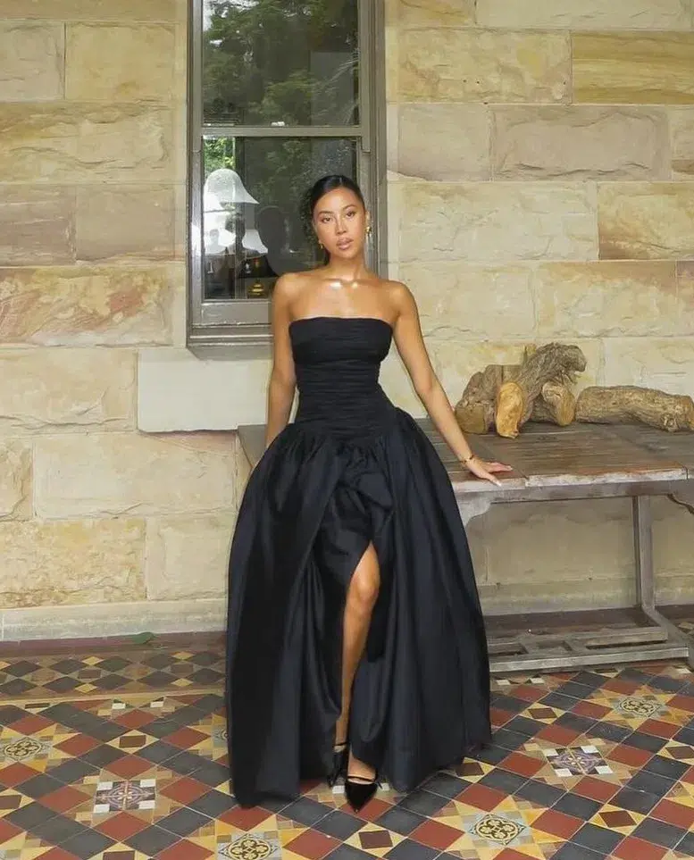 Aje Violette Bubble Hem Maxi Dress Black Size XS / 6 AU - Image 1