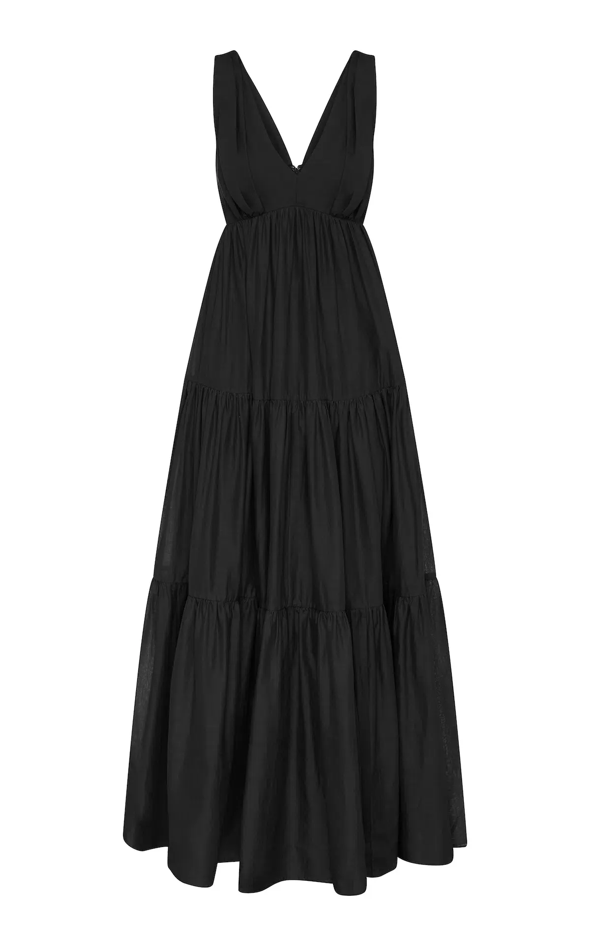 Aje Unending Tiered Cotton Maxi Dress Black Size 6 - Image 3