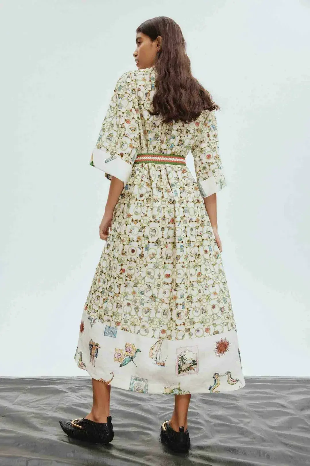 Alemais Sunset Broderie Midi Dress Multi Size AU 8 - Image 3