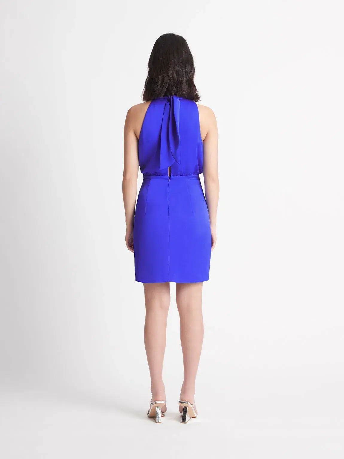 Sheike Heart Breaker Mini Dress Cobalt Blue Size 16 - Image 3