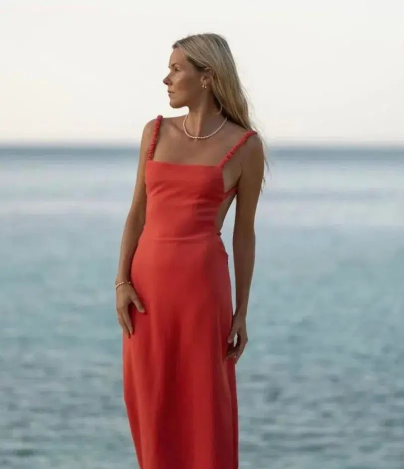 Sir the Label Spoerri Backless Gown Red Size 2 / AU 10 - Image 5