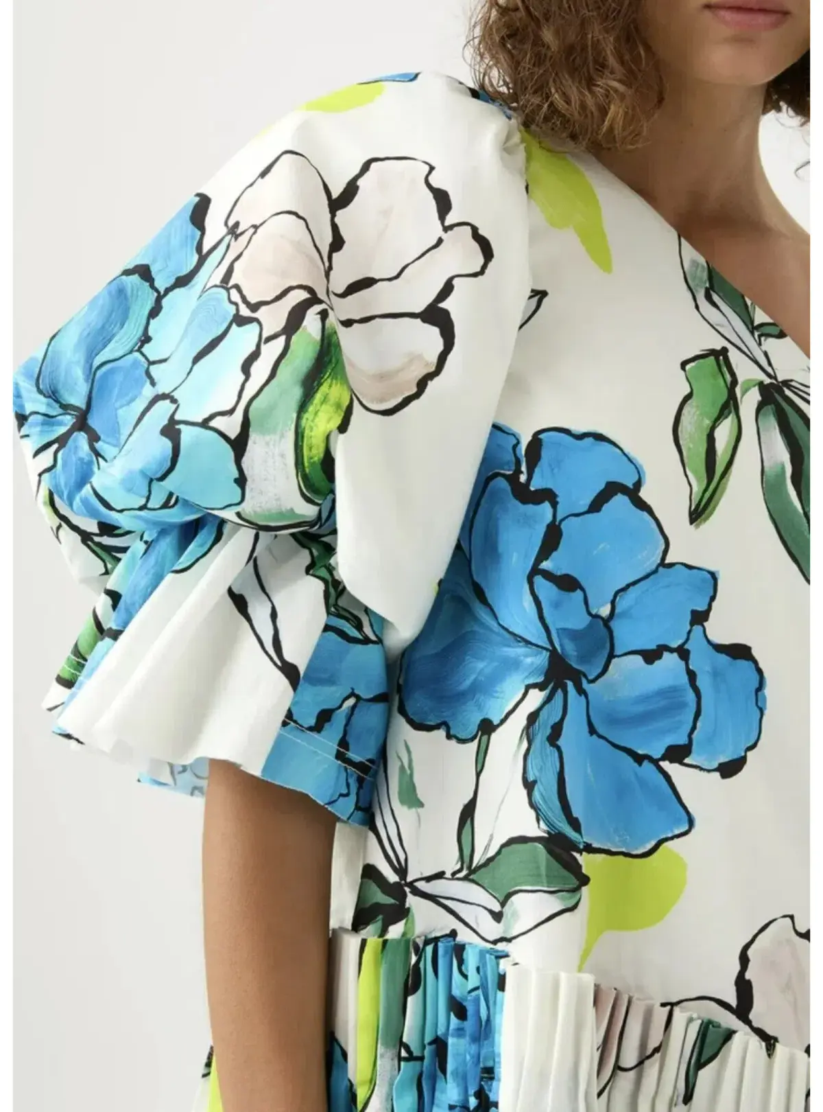 Aje Cy Off Shoulder Smock Mini Dress Cool Camelia Floral Print Size AU 8 - Image 4