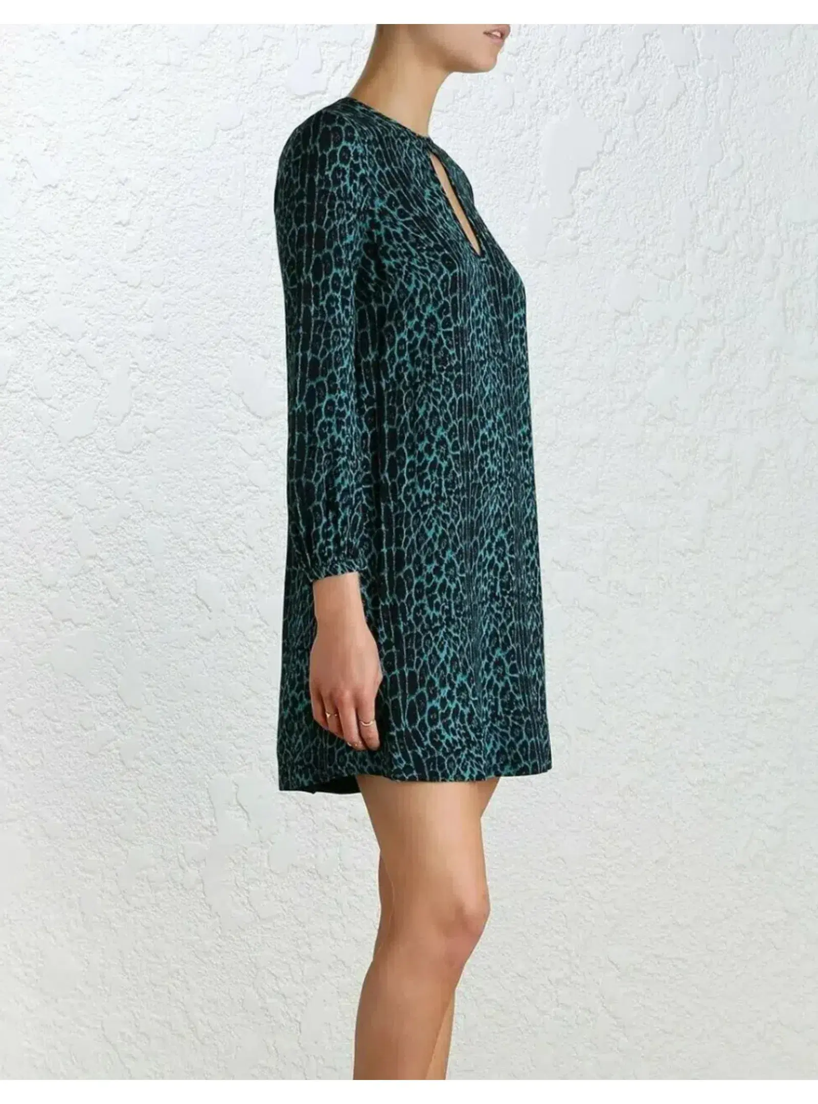 Zimmermann Esplanade Teardrop Shift Dress in Leopard Print Size 1 / AU 10 - Image 3