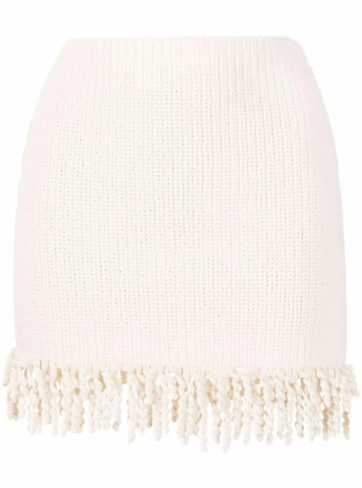 Dion Lee Tassel Wave Crochet Mini Skirt And Top Cream Size XS / AU 6 - Image 4