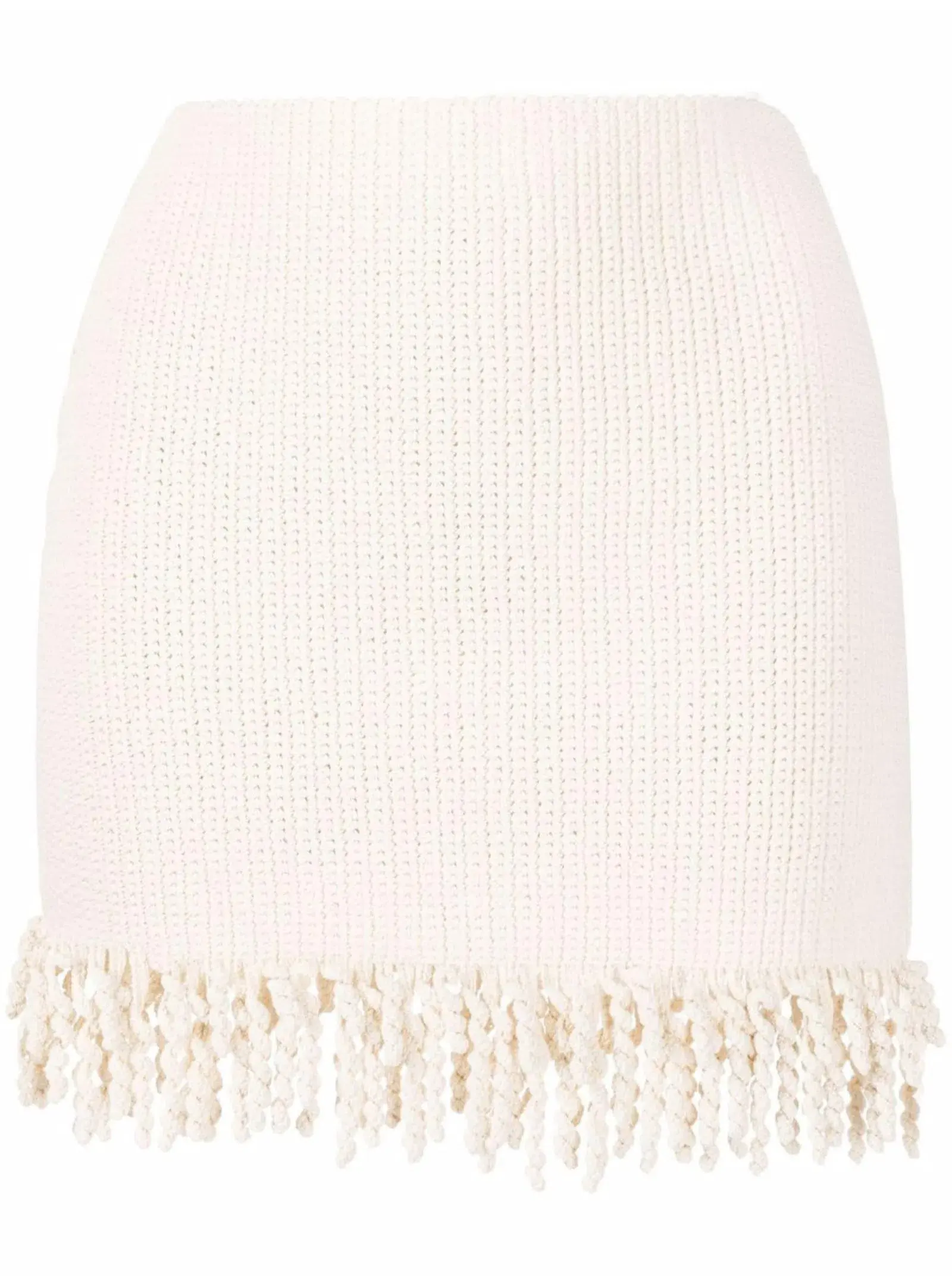 Dion Lee Tassel Wave Crochet Mini Skirt And Top Cream Size XS / AU 6 - Image 4