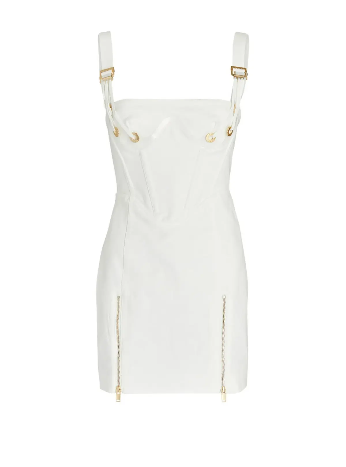 Dionlee Fan Lace Zip Dress in White Size XXS / AU 4 - Image 5