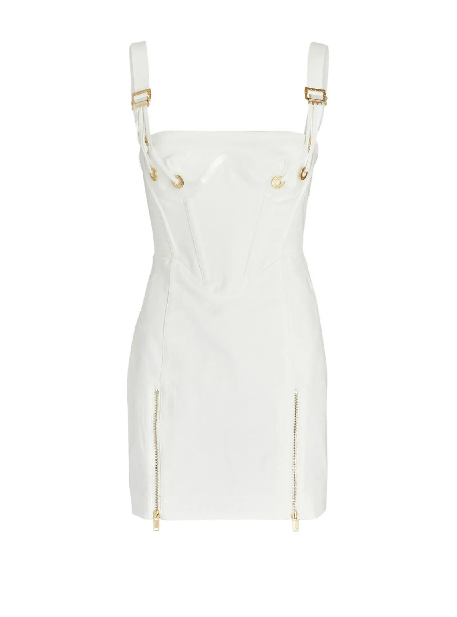 Dionlee Fan Lace Zip Dress in White Size XXS / AU 4 - Image 5