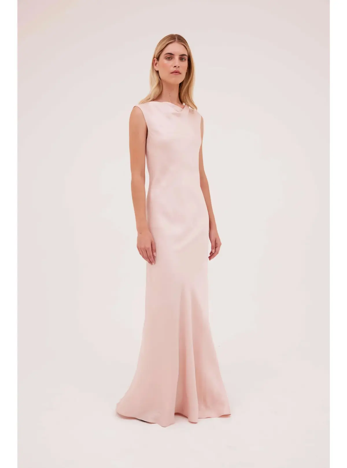 Bianca Spender Musk Holly Satin Dress in Pink Size AU 8 - Image 1