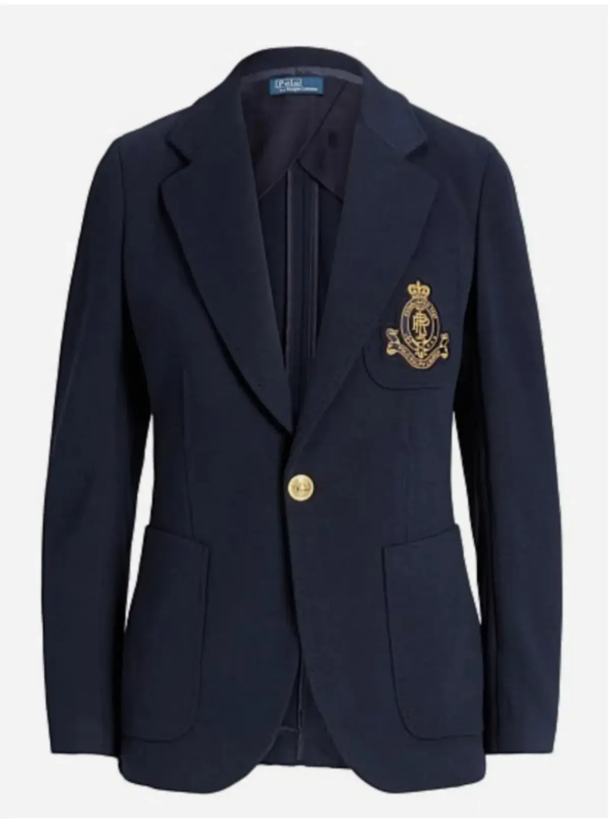 Ralph Lauren Crested Cotton Blazer Navy Size AU 6 - Image 7