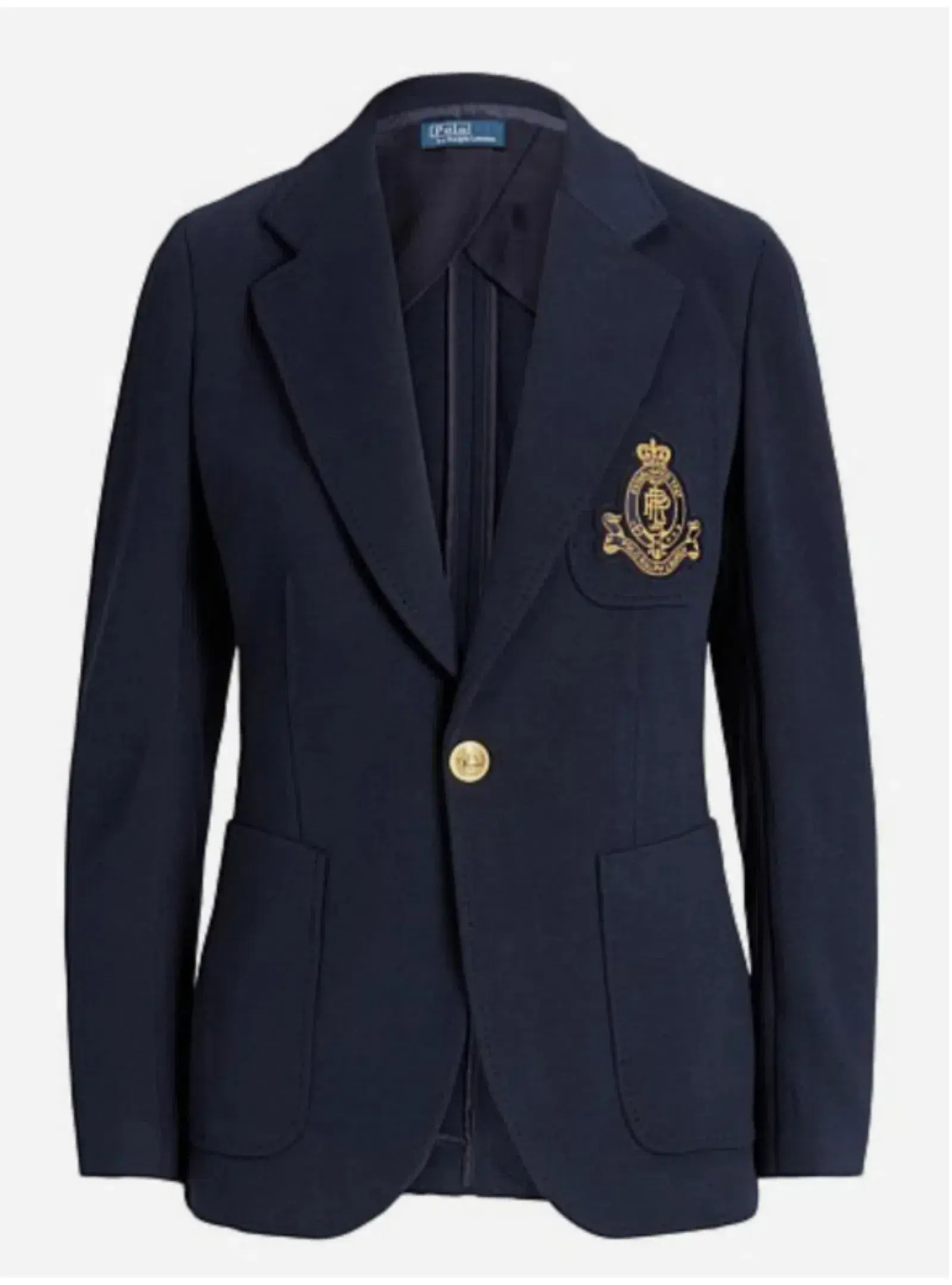 Ralph Lauren Crested Cotton Blazer Navy Size AU 6 - Image 7