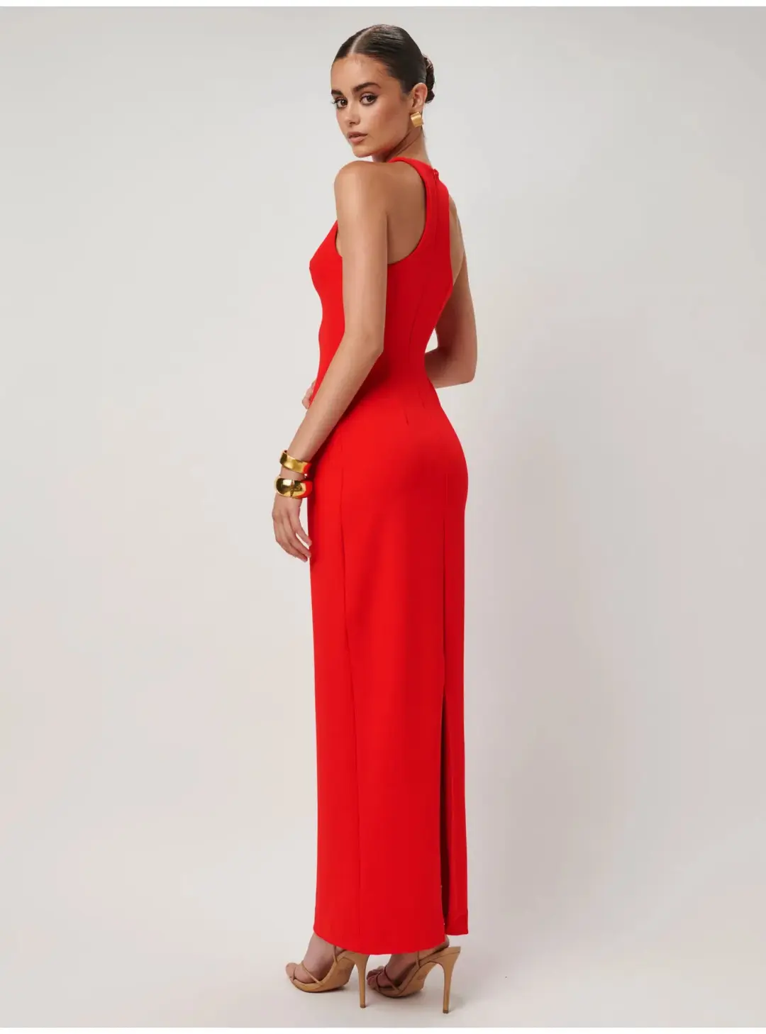 Effie Kats Eiza Gown Cherry Red Size AU 10 for rent on The Volte - main image