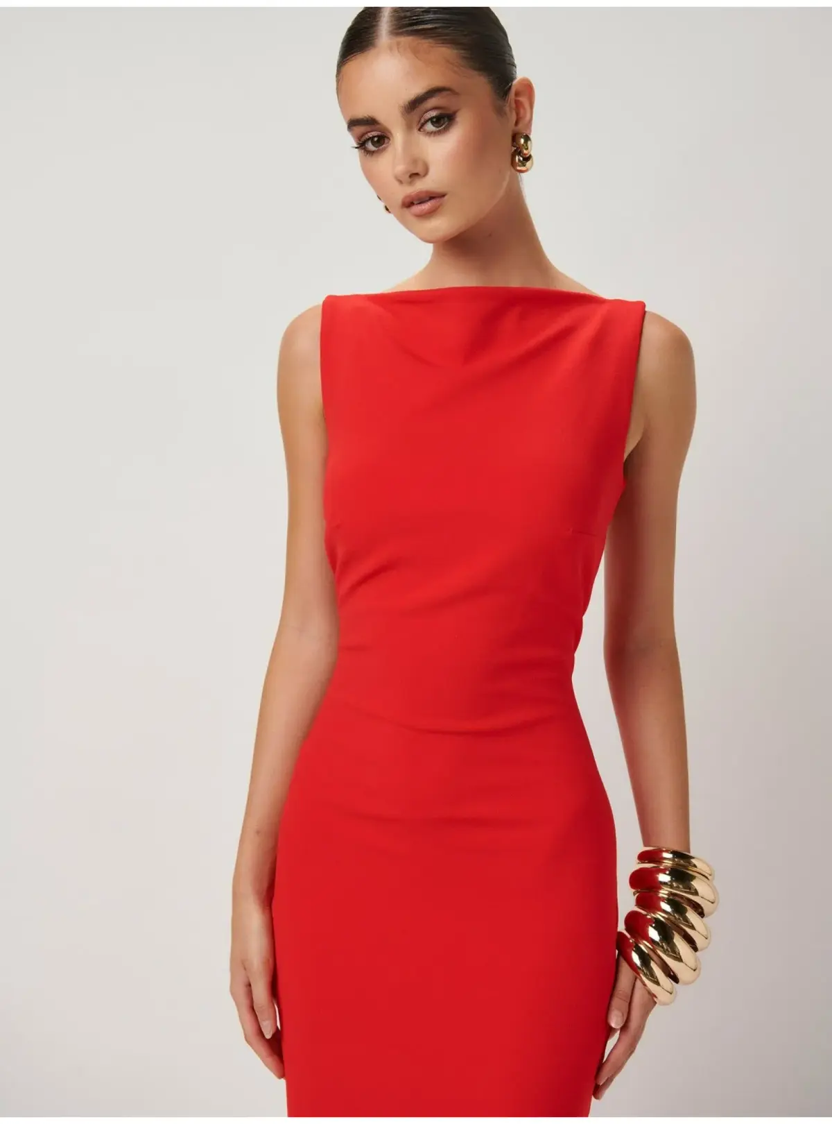 Effie Kats Verona Gown Cherry Red Size AU 8 - Image 2