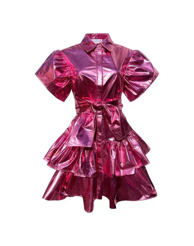 Madeleine Simon Studio Dragon Fire Dress Pink Size AU 6 - Image 2