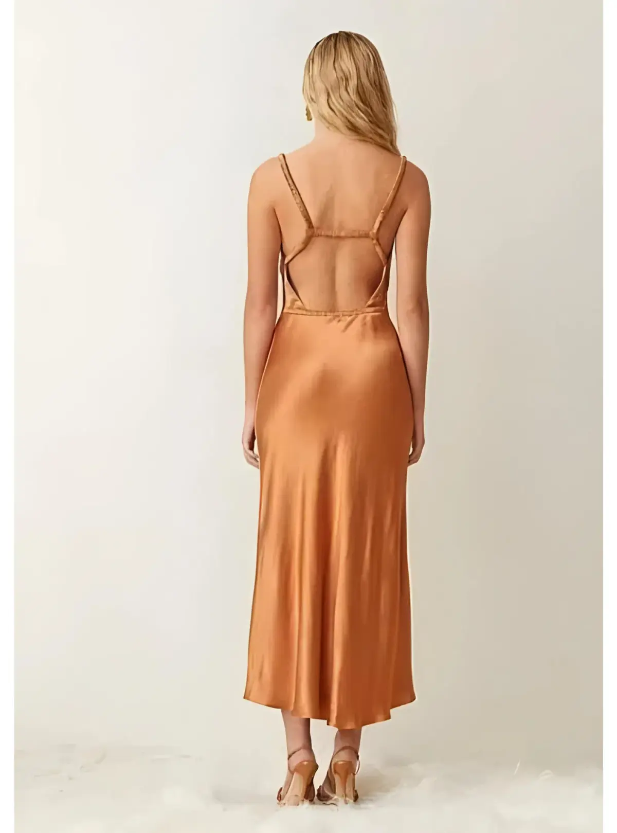 Bec & Bridge Lani Midi Dress Burnt Caramel Size AU 6 - Image 3