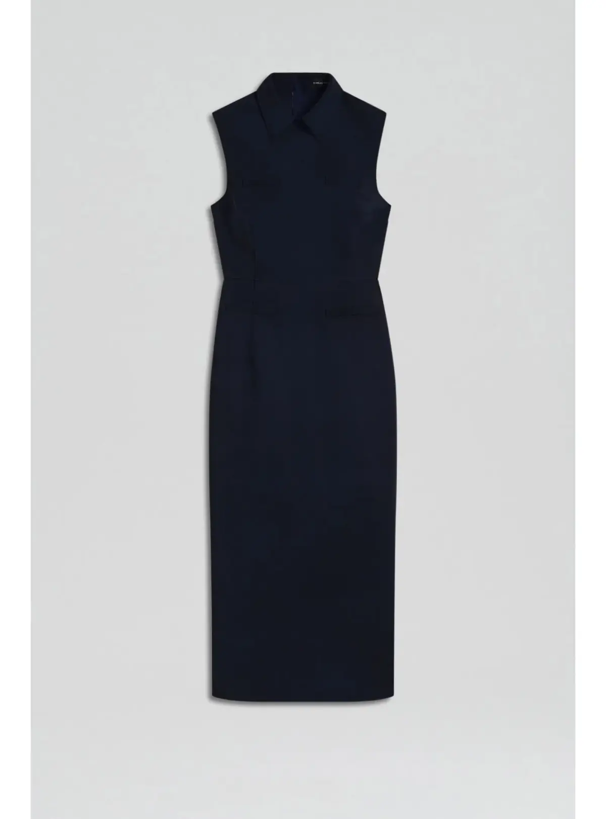 Scanlan Theodore Scuba Pencil Dress Navy Size AU 6 - Image 4