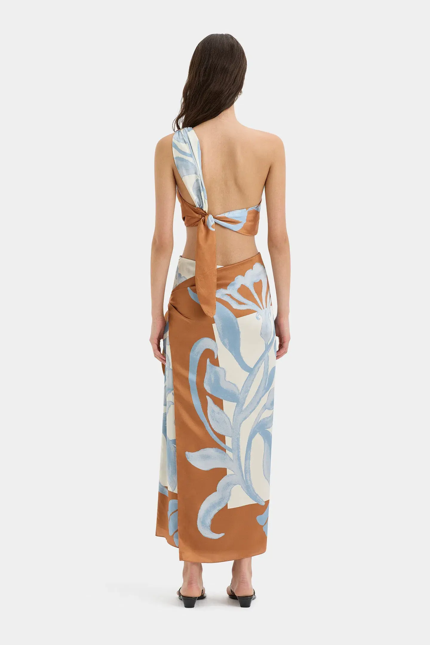Sir The Label Sorrento Wrap Skirt And Scarf Top Set Sciapra Print  Size 10 - Image 2