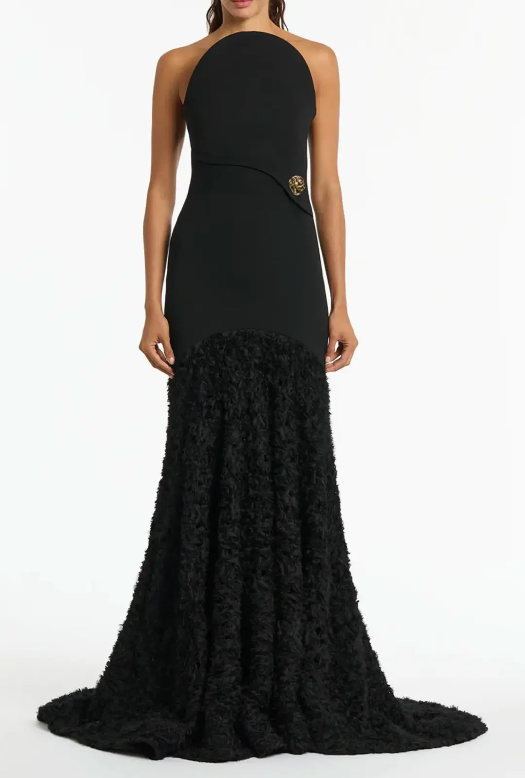 Carla Zampatti Nastro Strapless Gown Black Size 6 for rent on The Volte - main image