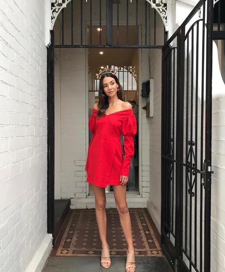 By Kane Fortune Dress Red Size AU 6 - Image 2