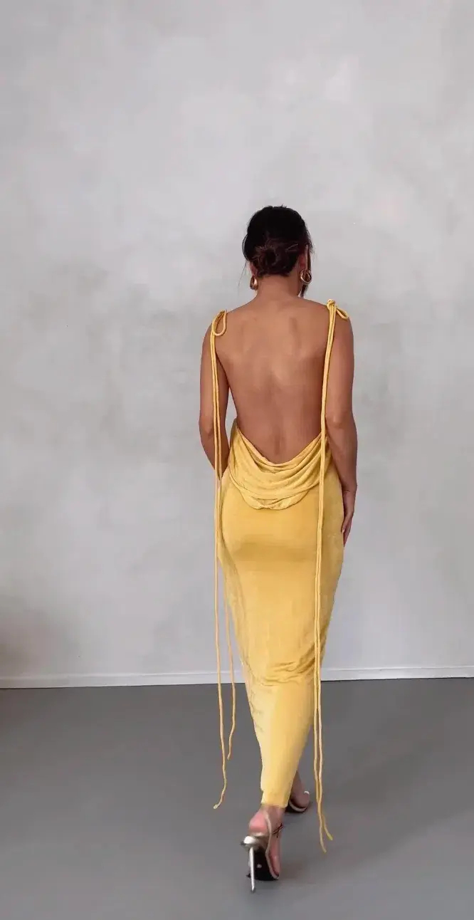 Melani The Label Pia Gown Yellow Size M/Au 10 - Image 4