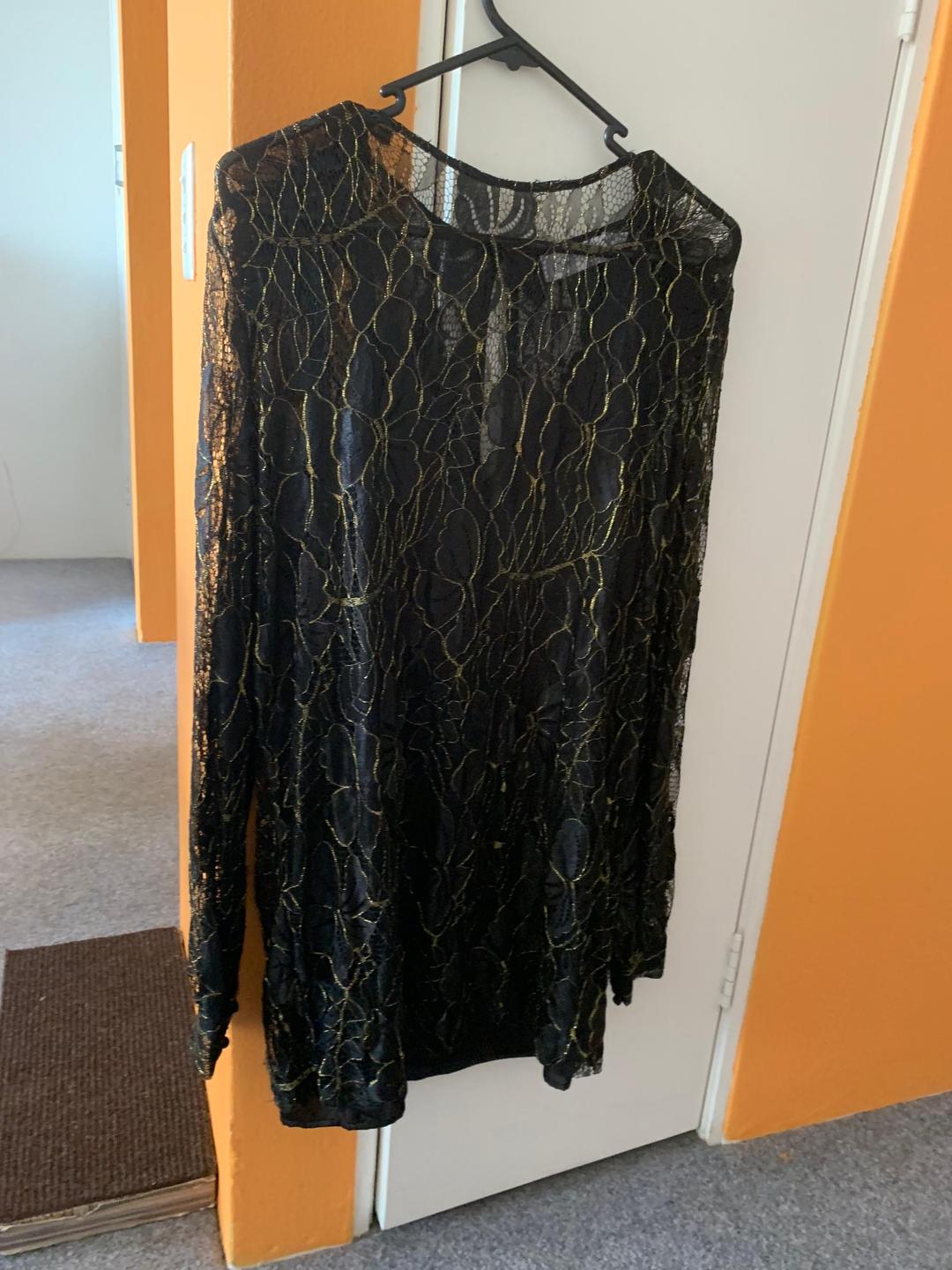 Alice McCall black & gold lace dress for rent on The Volte - main image