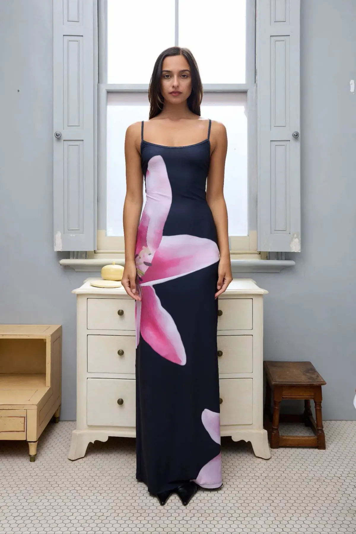 With Harper Lu Slip Dress Pink Lily Floral Size S / AU 8 - Image 1
