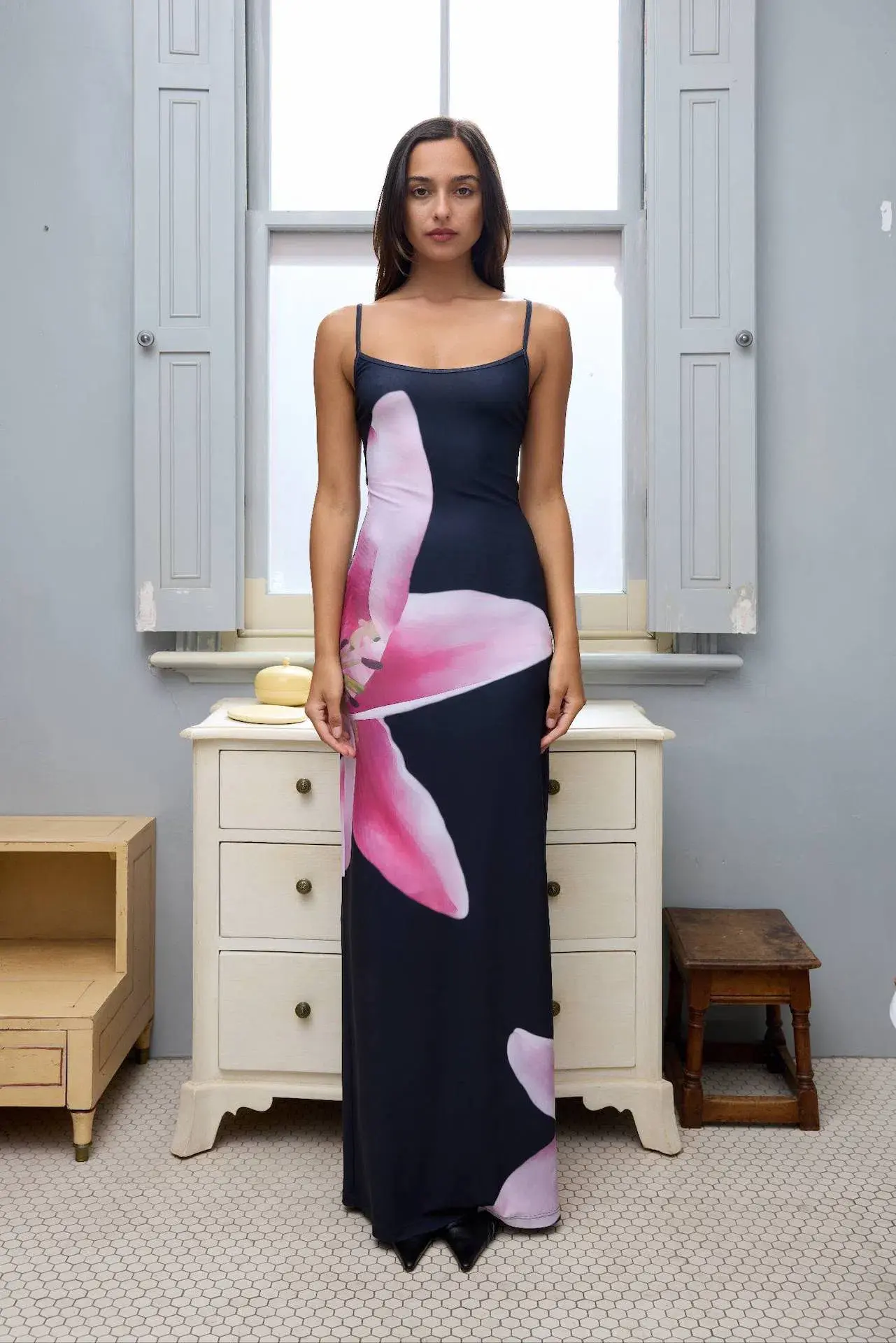 With Harper Lu Slip Dress Pink Lily Floral Size S / AU 8 - Image 1