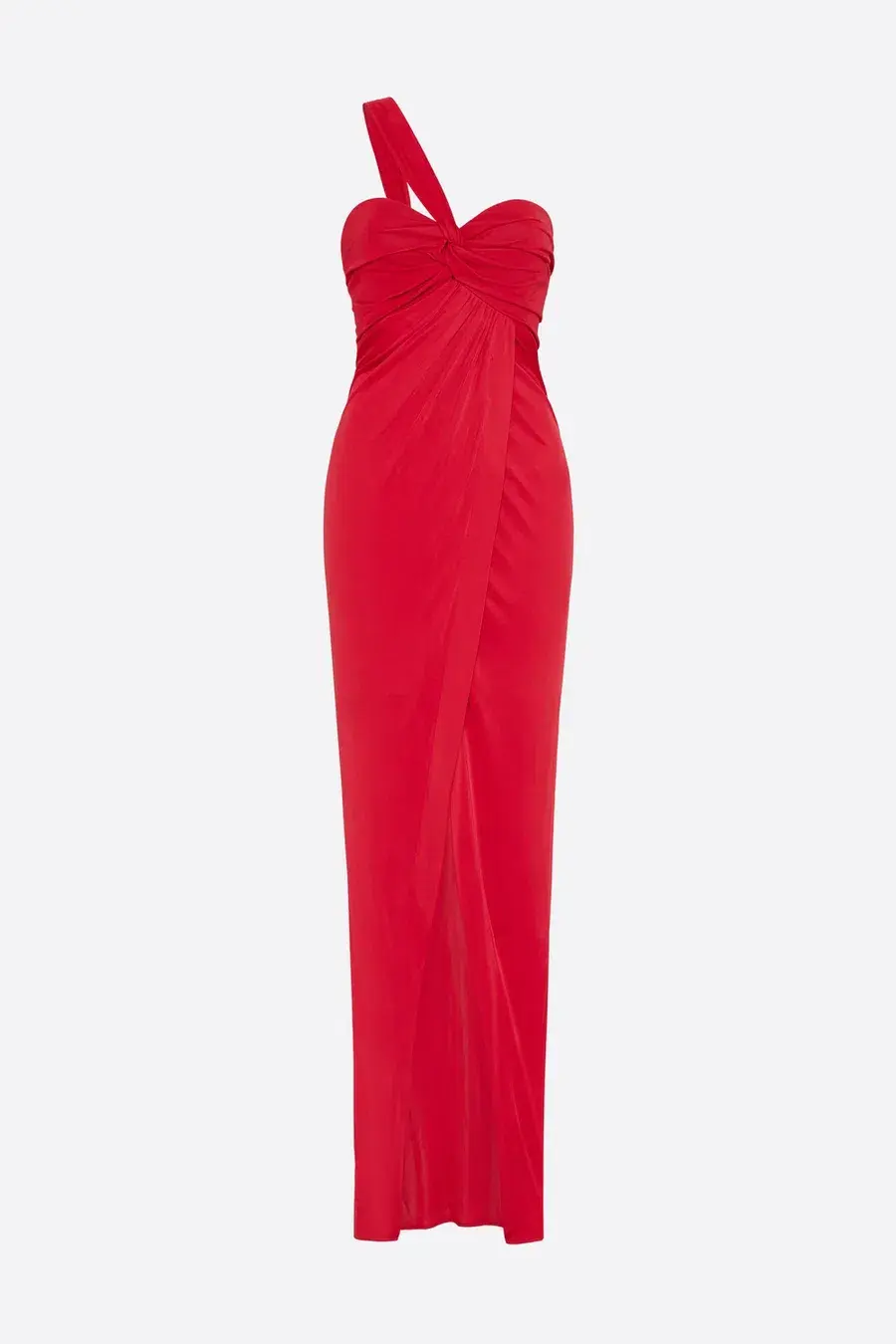 Manning Cartell Haute Pursuit One Shoulder Dress in Cherry Size 8 - Image 5
