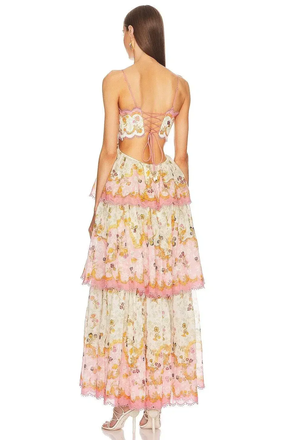 Zimmermann Laurel Frill Midi Dress Floral Size 4 / AU 16 - Image 3