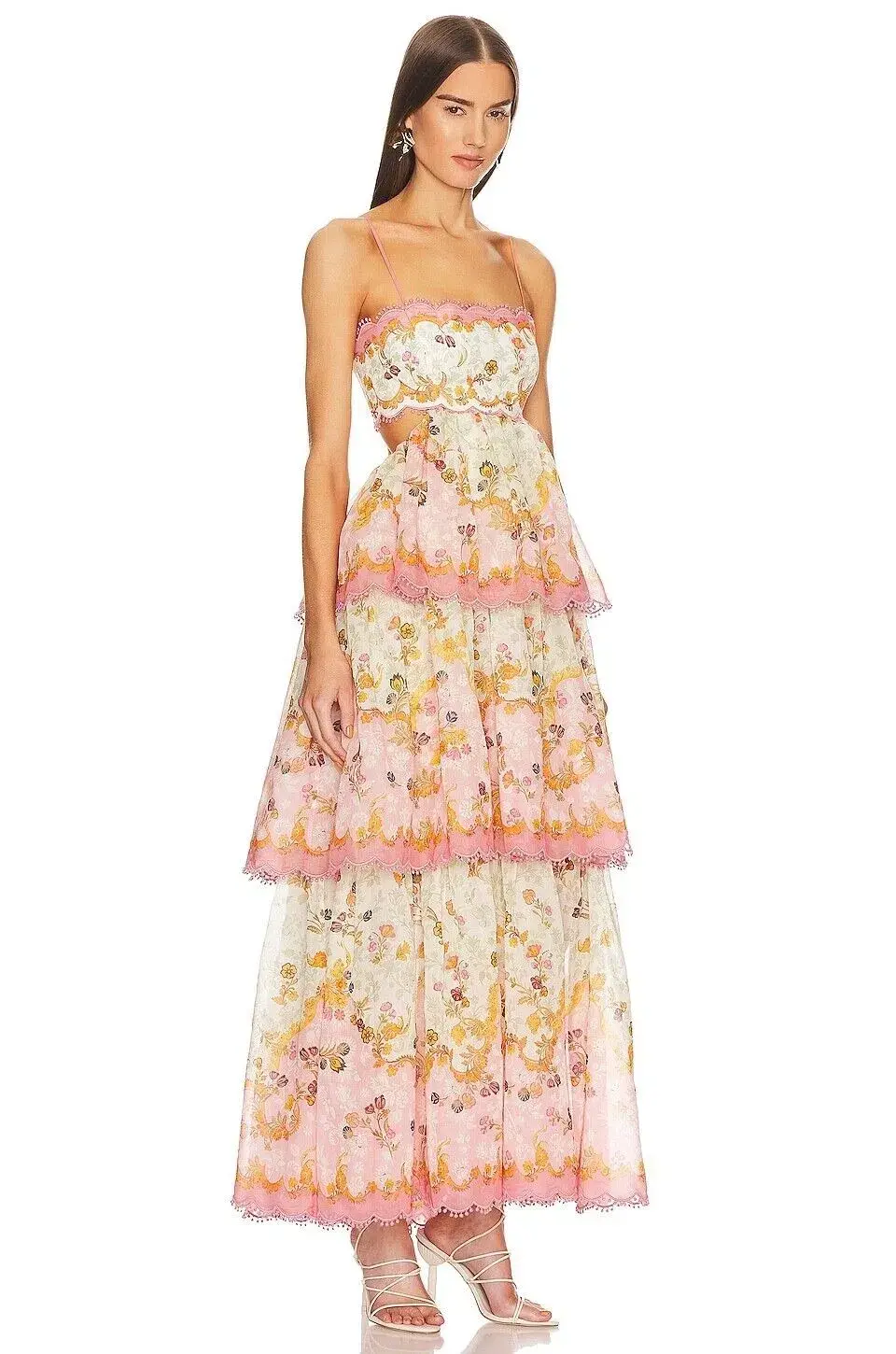 Zimmermann Laurel Frill Midi Dress Floral Size 4 / AU 16 - Image 2