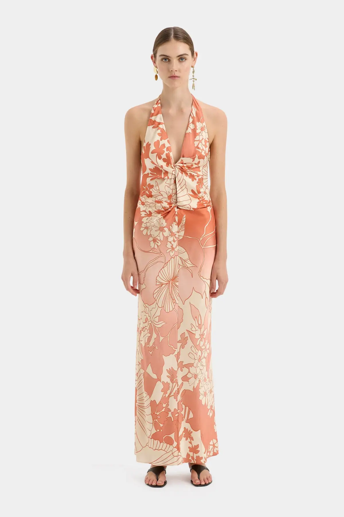 Sir the Label Como Twist Dress in Paradiso Print Size 8 - Image 1