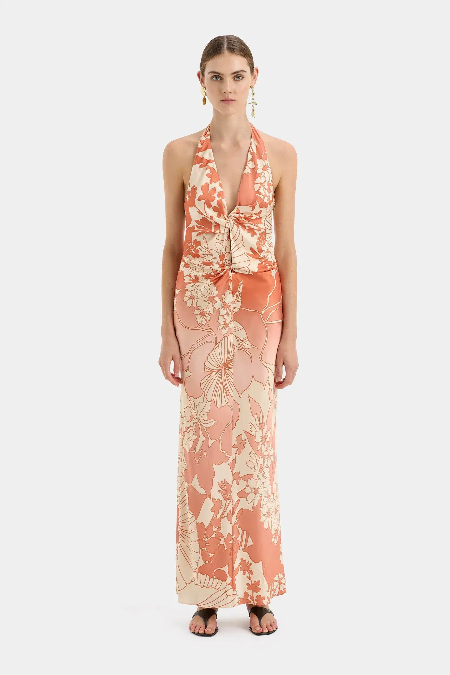Sir the Label Como Twist Dress in Paradiso Print Size 8 - Image 1
