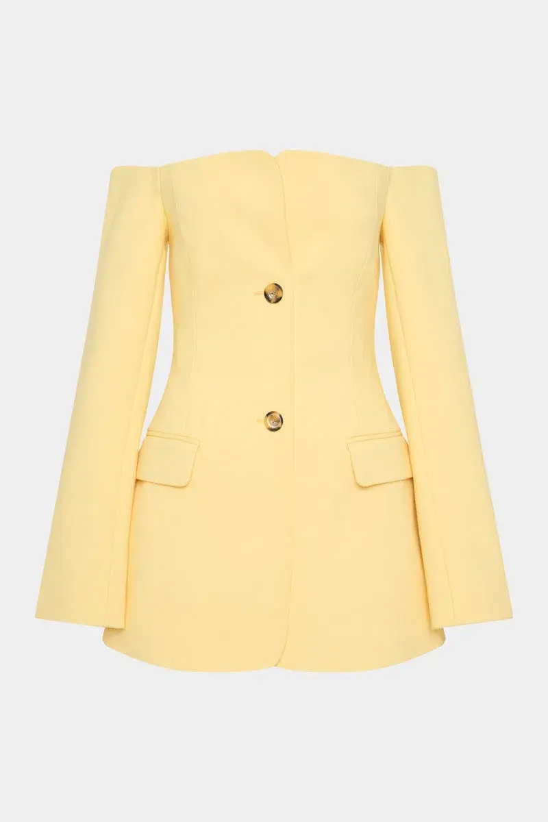 Sir the Label Sandrine Tailored Mini Dress in Limone Size 10  for rent on The Volte - main image