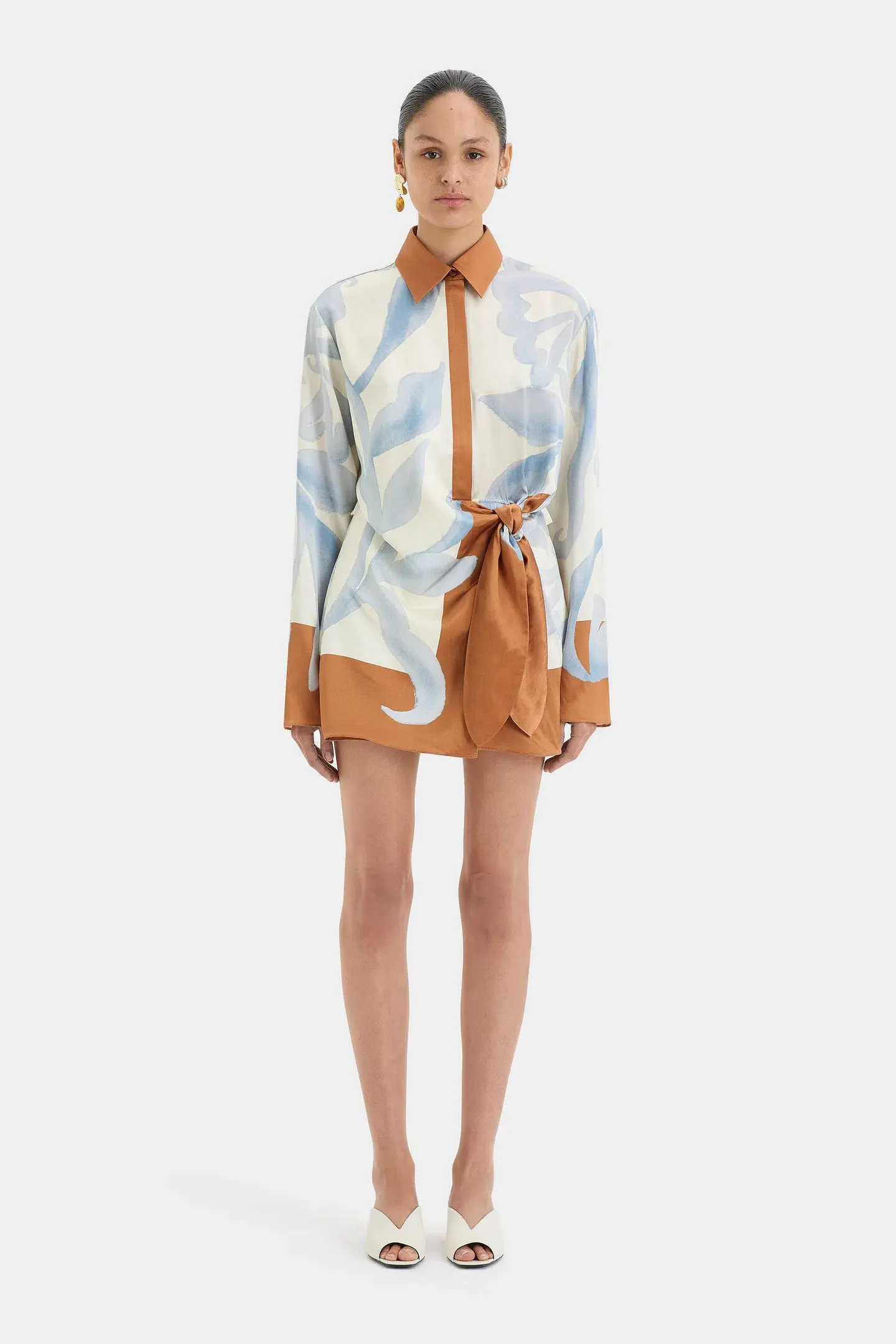 Sir the Label Sorrento Shirt Dress in Scarpia Print Size 10 - Image 1