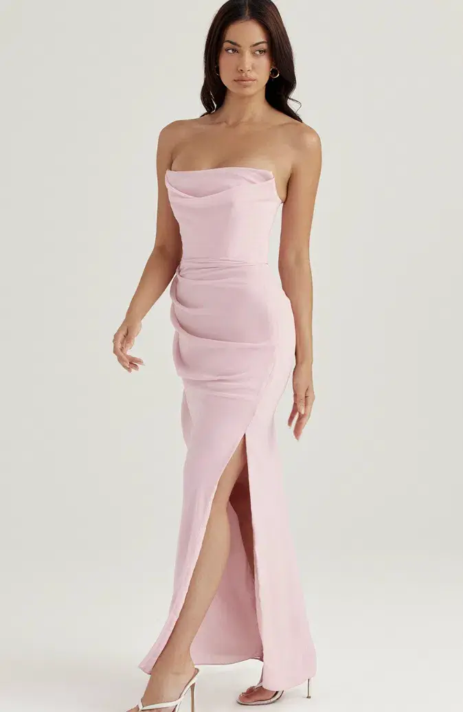 House Of CB Adrienne Strapless Gown Pink Quartz Size 10 - Image 2
