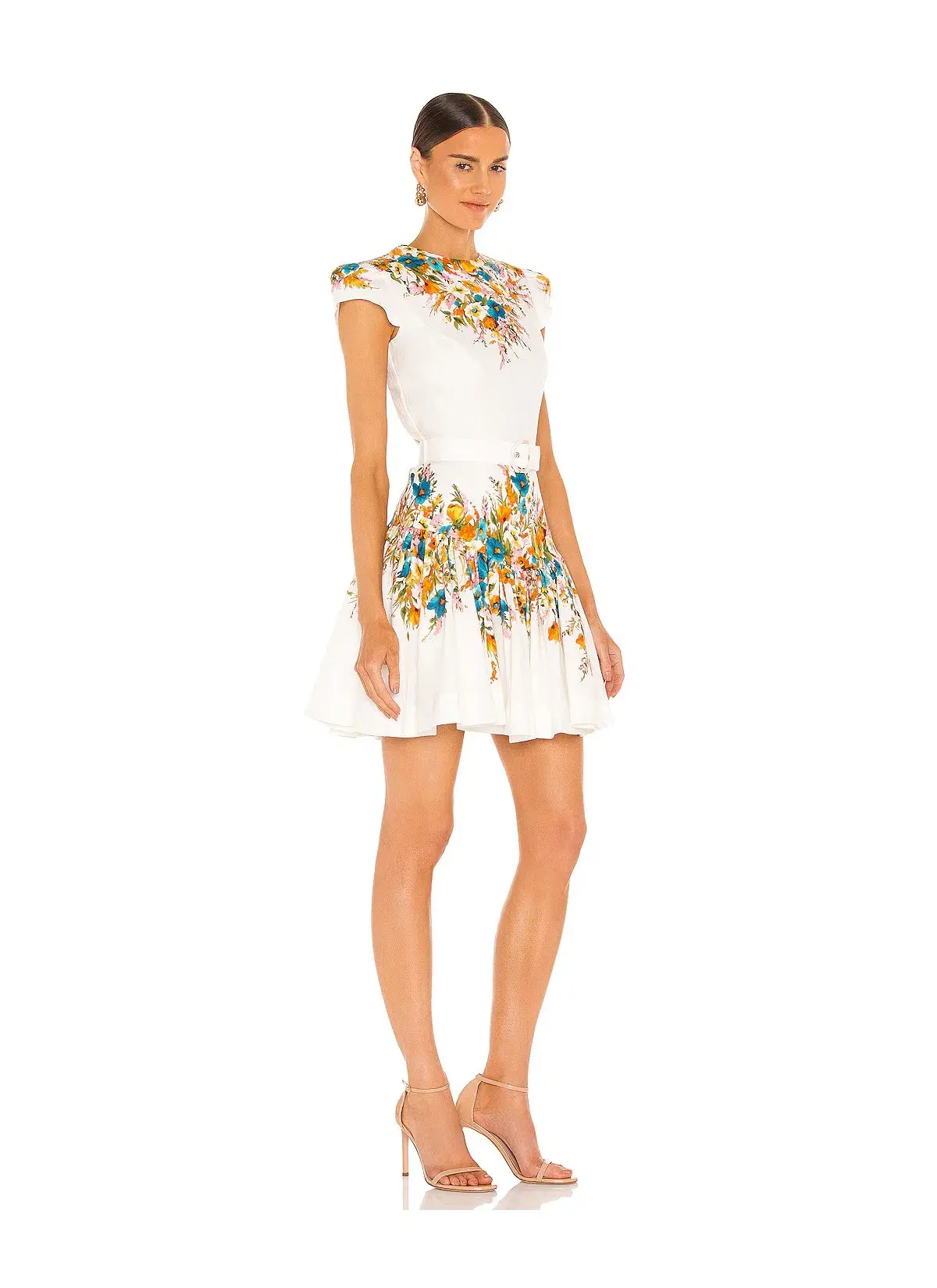 Zimmermann Estelle Tie Mini Dress in Cream Floral Size 2/ AU 12 - Image 2