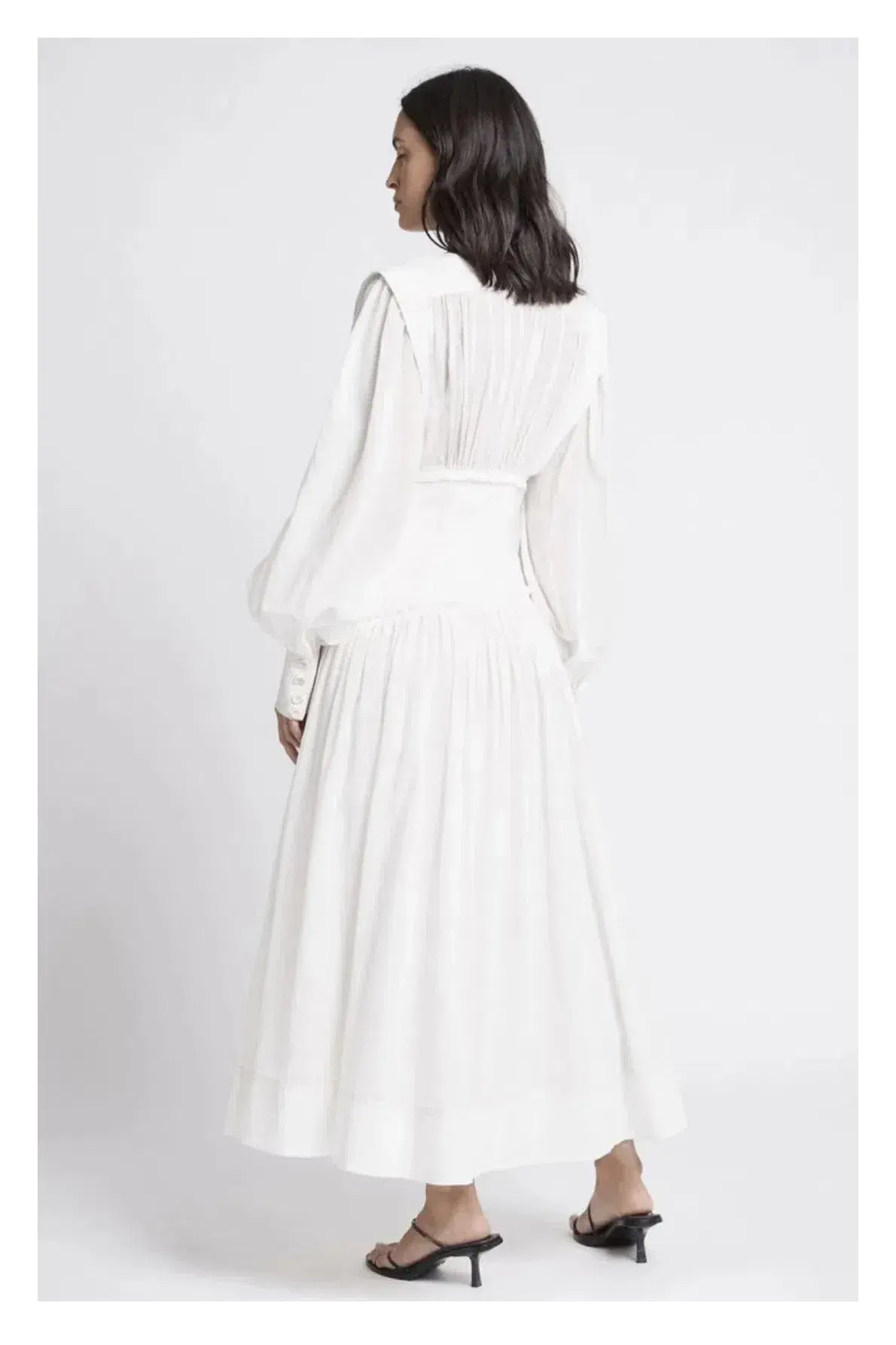 Aje Utopia Long Sleeve Dress Ivory Size 4 - Image 2