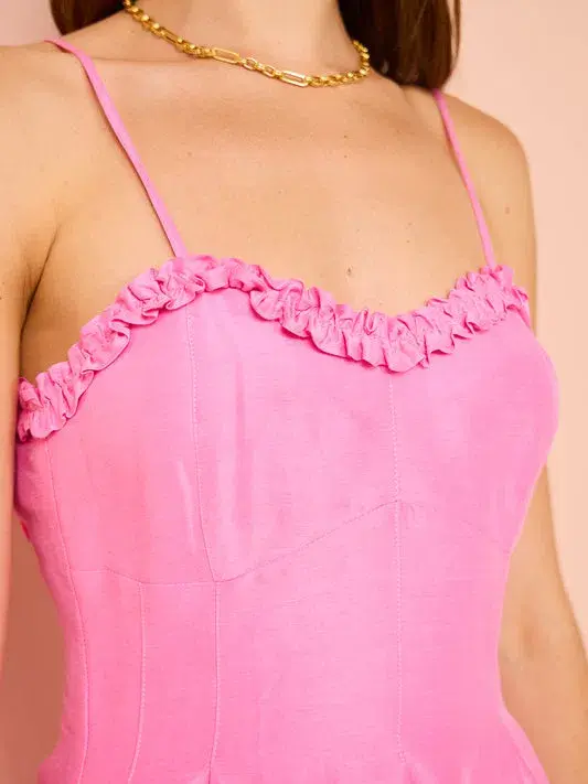 Aston Studio Raquel Dress In Candy Silk Size 12 - Image 4