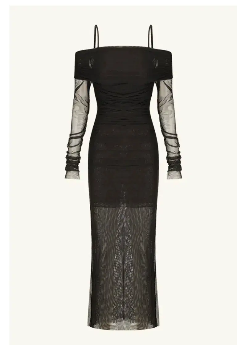 Shona Joy Mira Long Sleeve Off Shoulder Midi Dress Black Size 12 - Image 4
