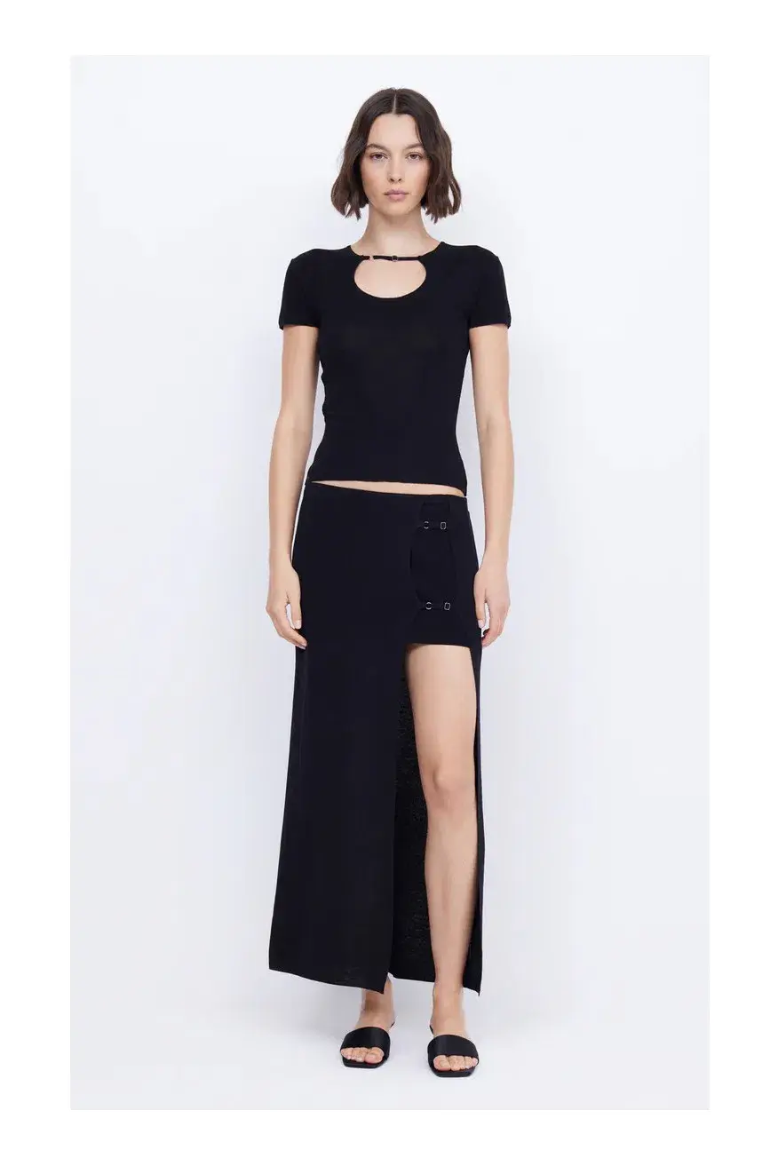 Bec and Bridge Caspian Knit Maxi Skirt Black Size S - Image 1