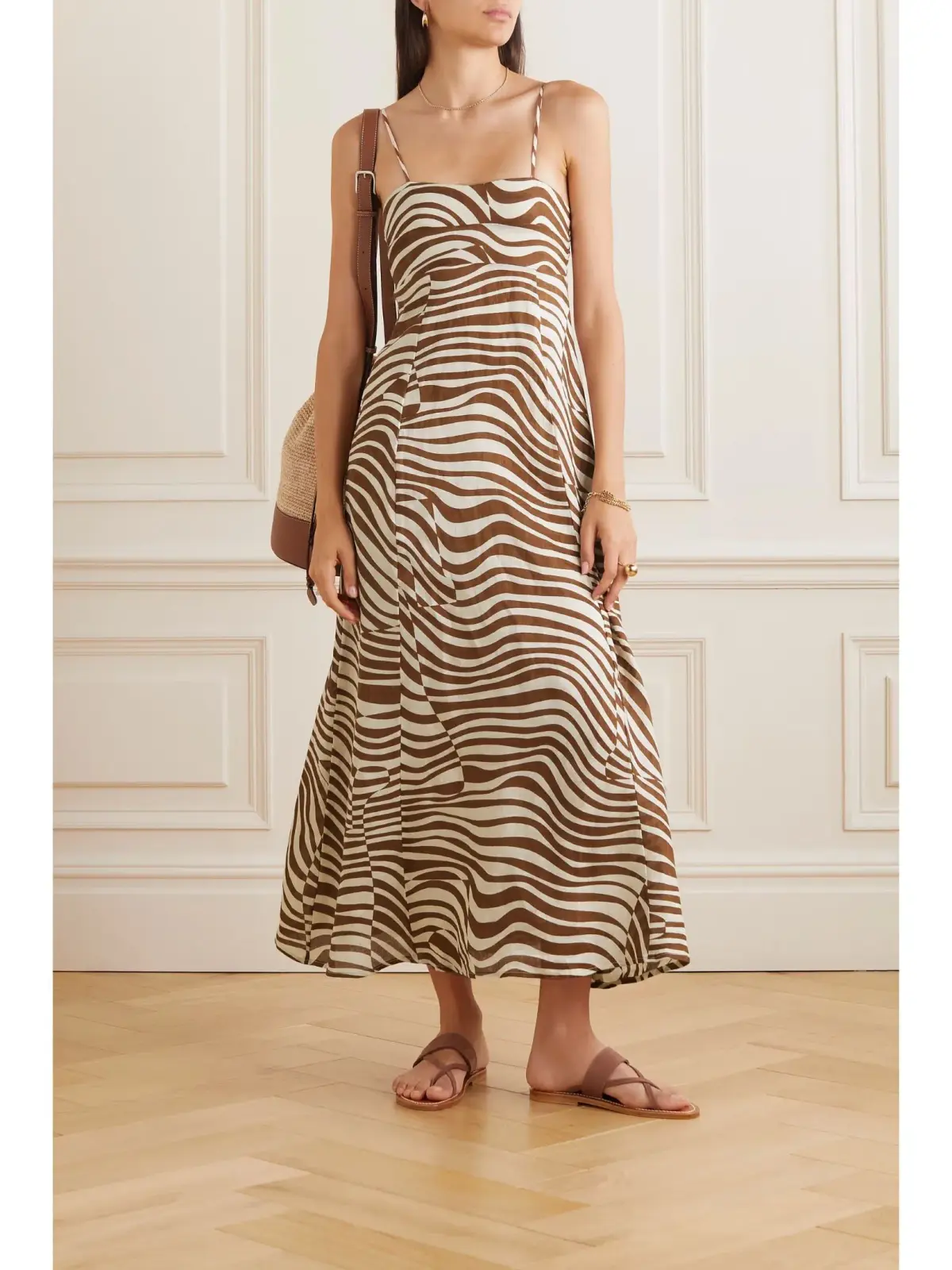 Faithfull the Brand Sorsal Midi Dress Print Size 8 - Image 1