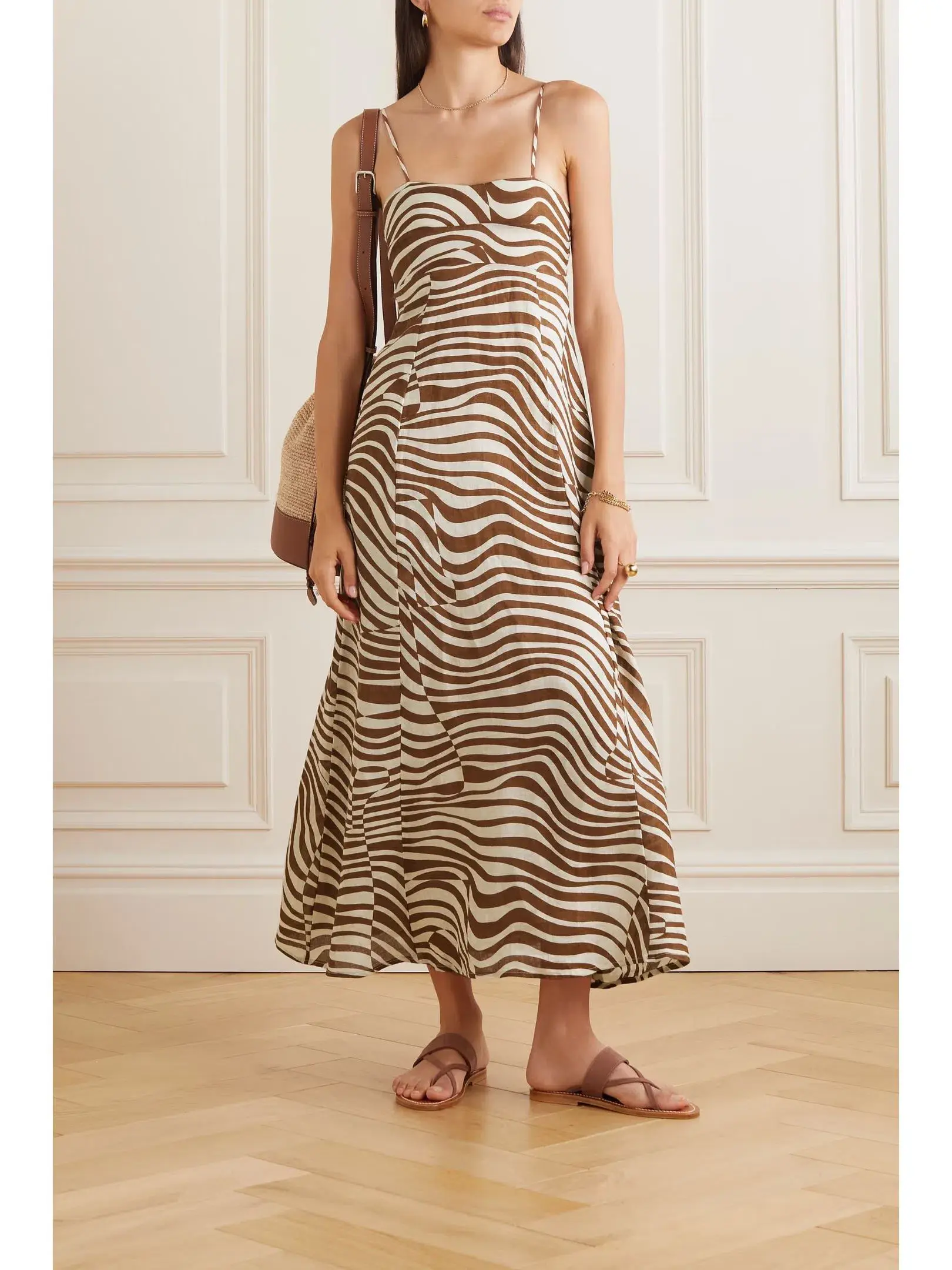 Faithfull the Brand Sorsal Midi Dress Print Size 8 - Image 1