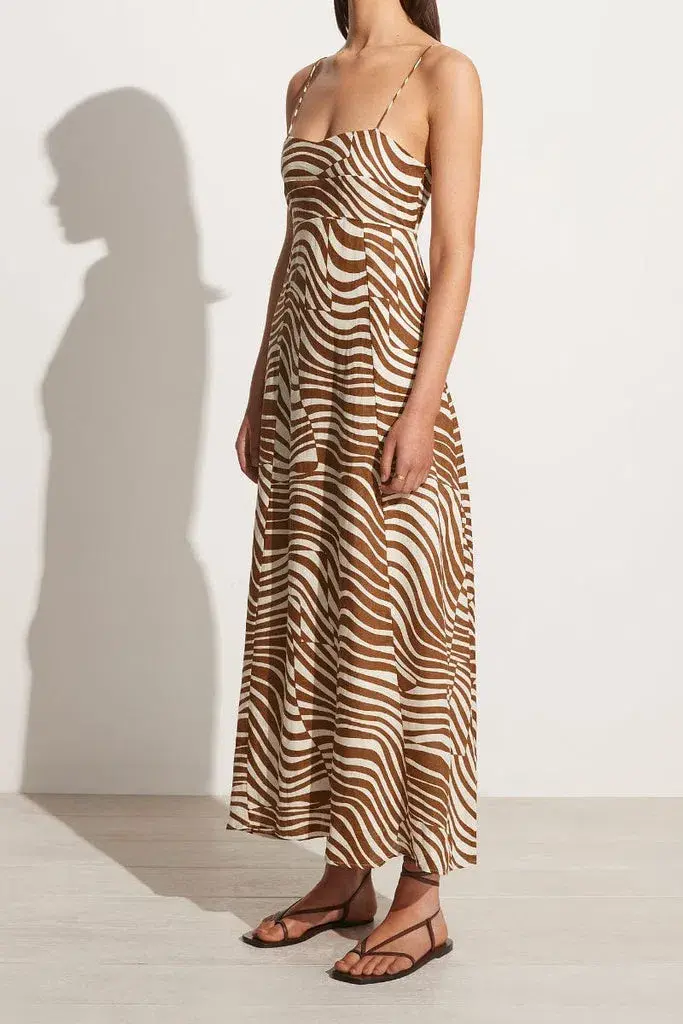Faithfull the Brand Sorsal Midi Dress Print Size 8 - Image 4