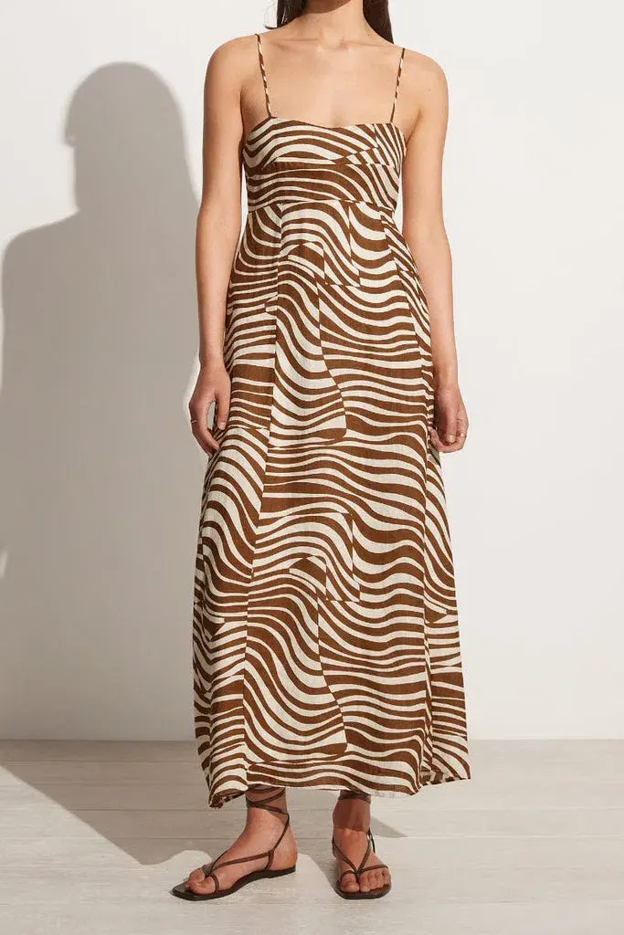 Faithfull the Brand Sorsal Midi Dress Print Size 8 - Image 3