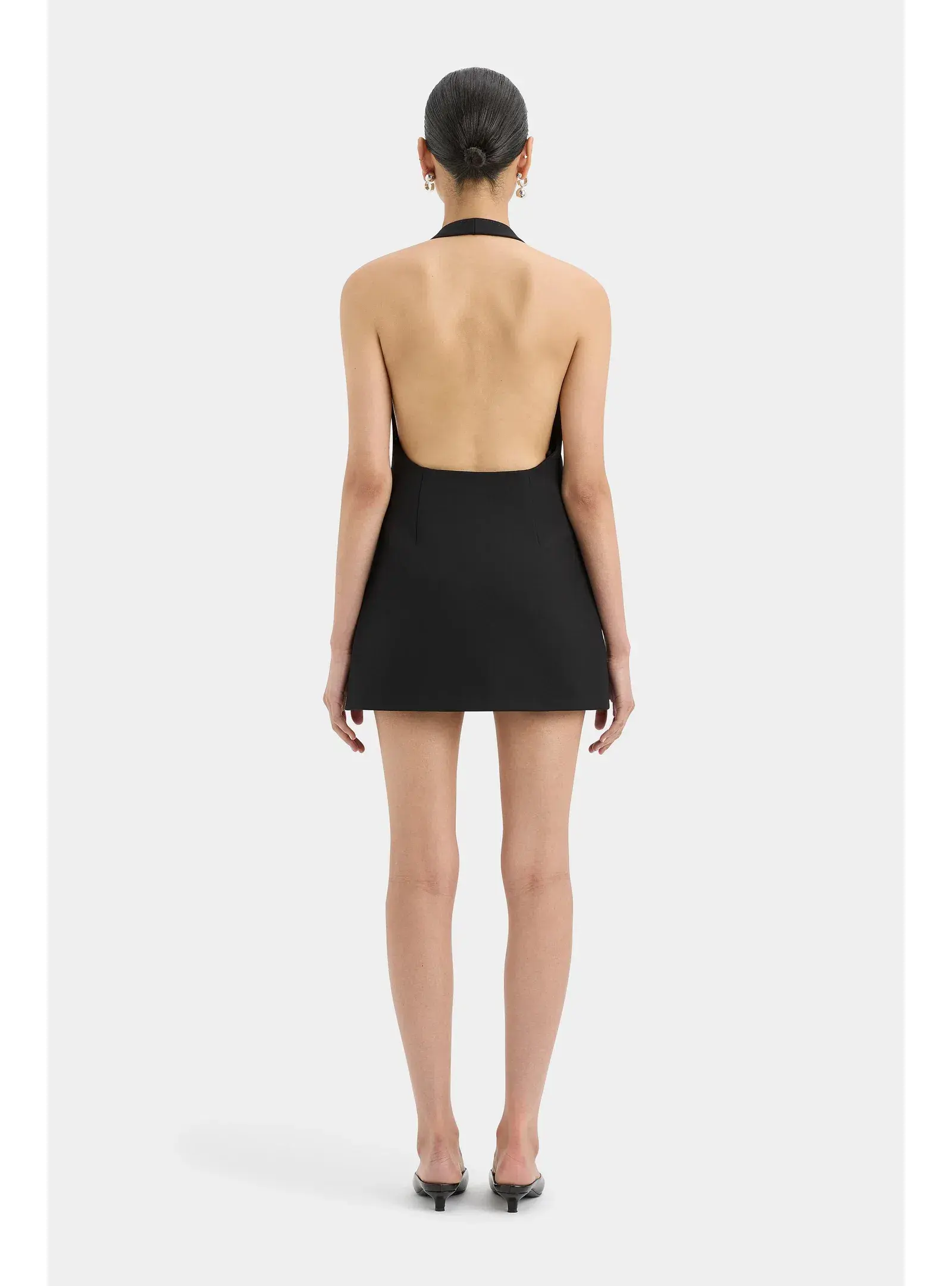 Sir the Label Sandrine Halter Mini Dress Black Size AU 12 - Image 3
