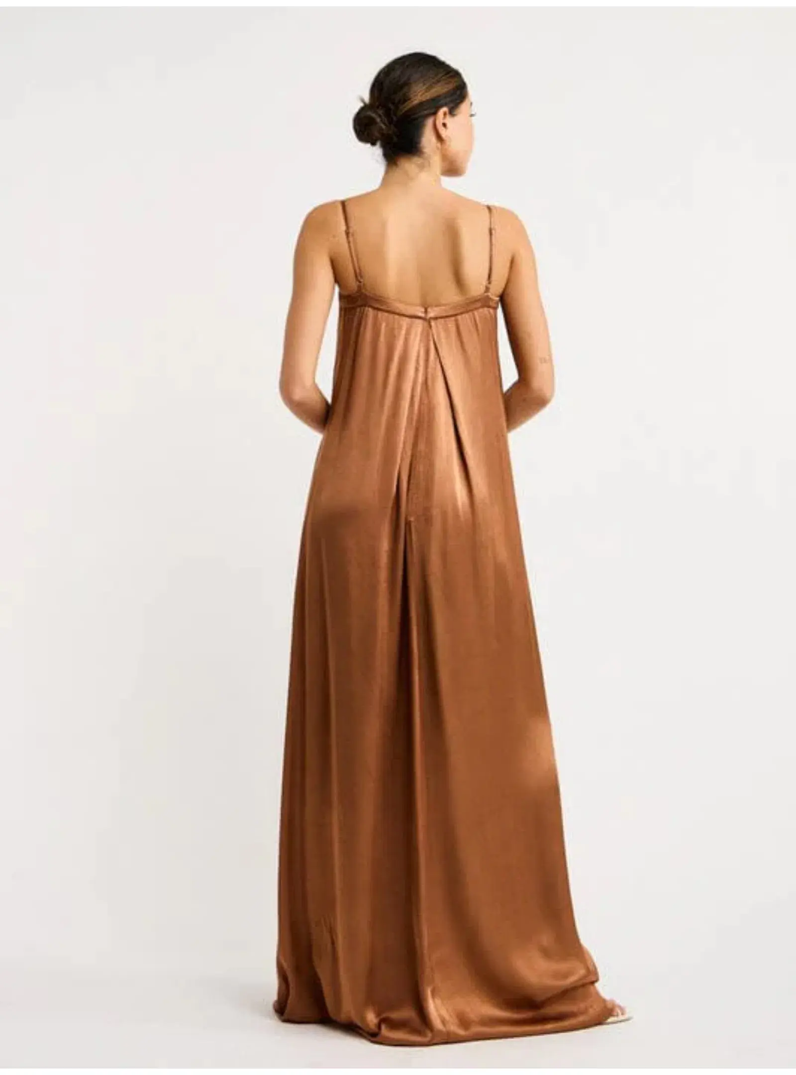 Shona Joy La Lune Column Maxi Dress in Almond Size AU 6 - Image 2