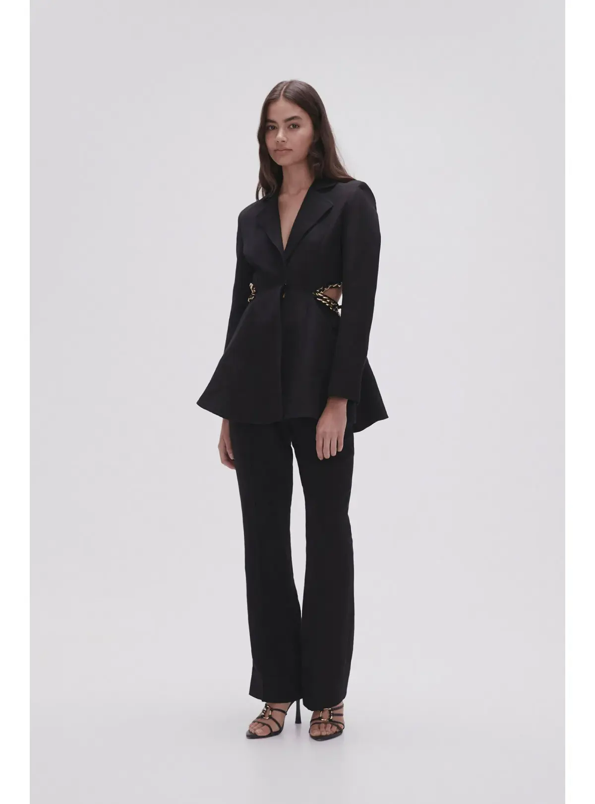 Aje Opal Backless Chainlink Jacket Black Size AU 10 - Image 1
